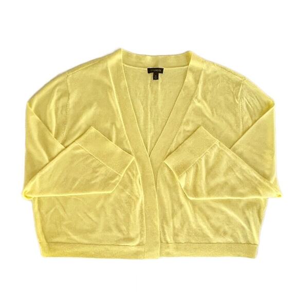 Talbots Women's Yellow Classic Dress Shrug Knit Bolero Sweater Jacket Size XL - Picture 4 of 7